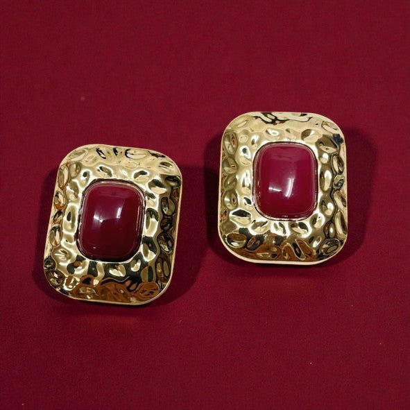 BIJOU DE BOUTON XL ARCHI COUTURE OR GRENAT