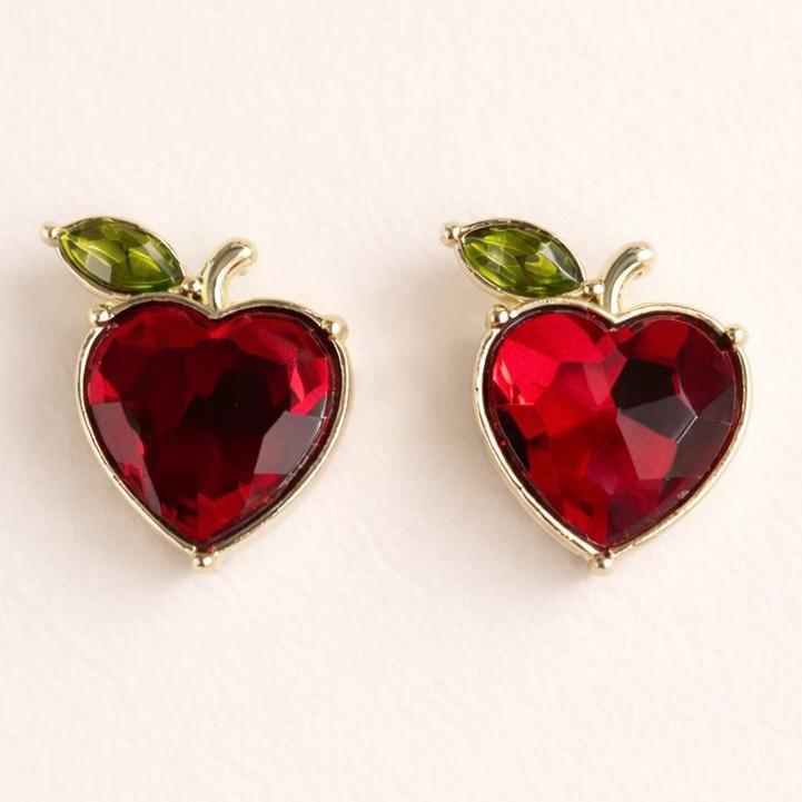 BIJOU DE BOUTON POMME ROUGE