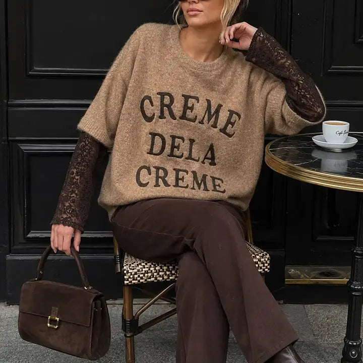 Pull Taupe - "Crème de la crème"