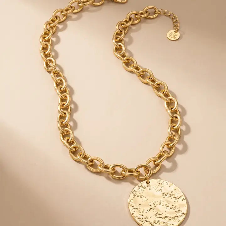 Collier en chaine - Plaque Ronde