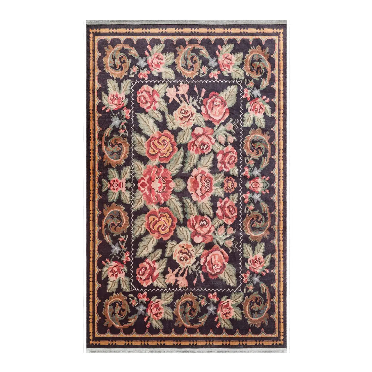 Tapis Vintage - Rose Rouge