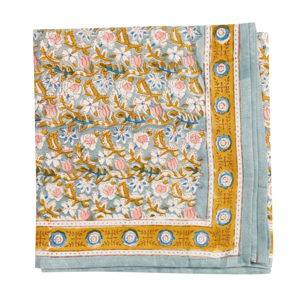 FOULARD INDIEN ABSYNTHE VERT DE GRIS