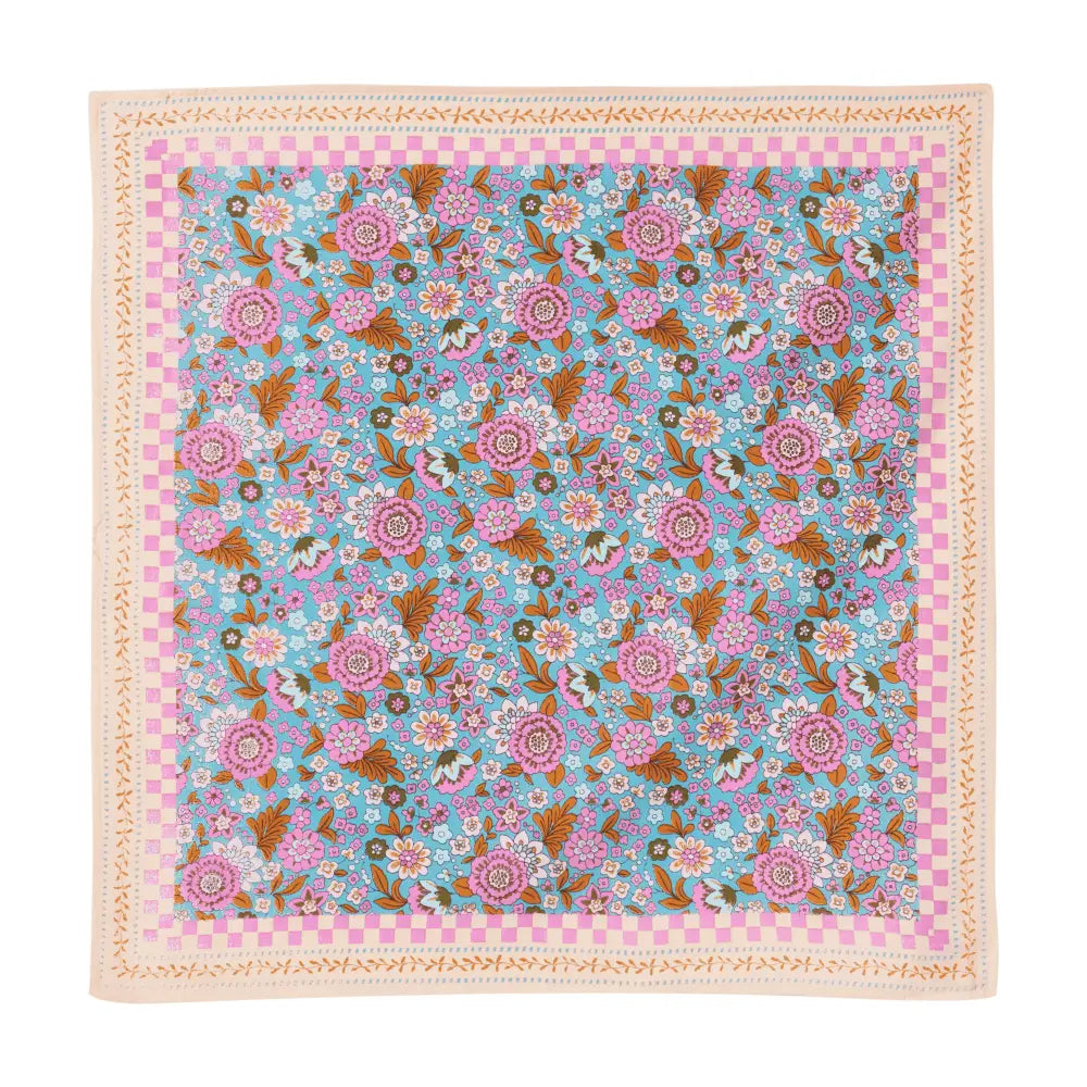 FOULARD INDIEN AMAIA TURQUOISE