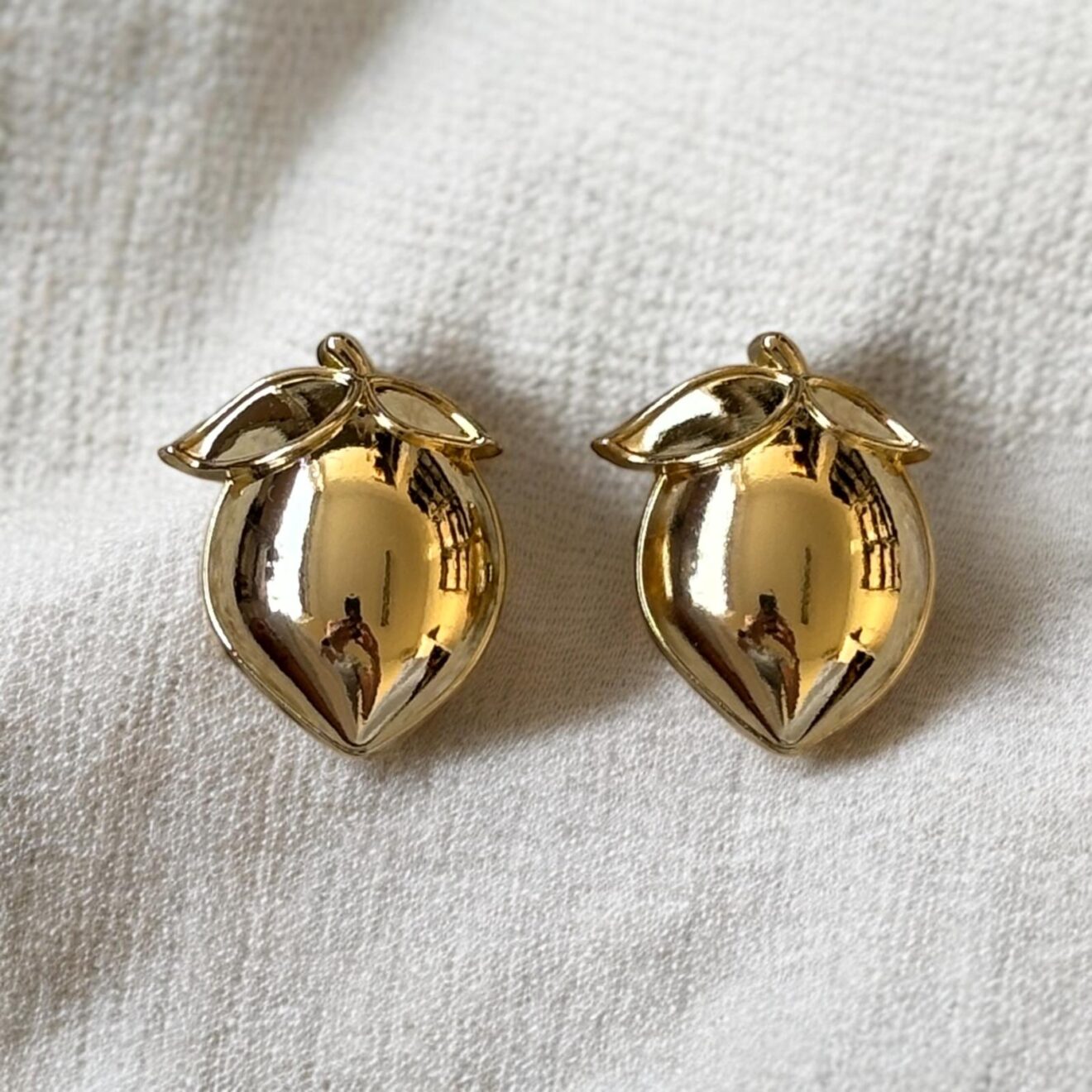 BIJOU DE BOUTON FRUIT DHIVER CITRON GOLD