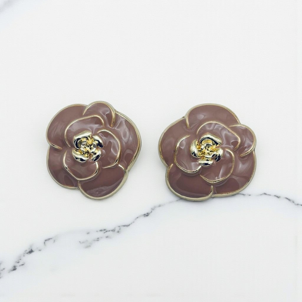 BIJOU DE BOUTON FLEUR NICOLE POUDRE NUDE