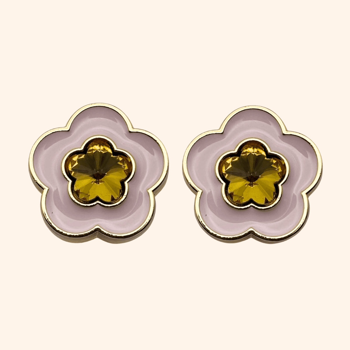 Bijou de bouton - Seventy Bloom Lilas & Pierre Miel
