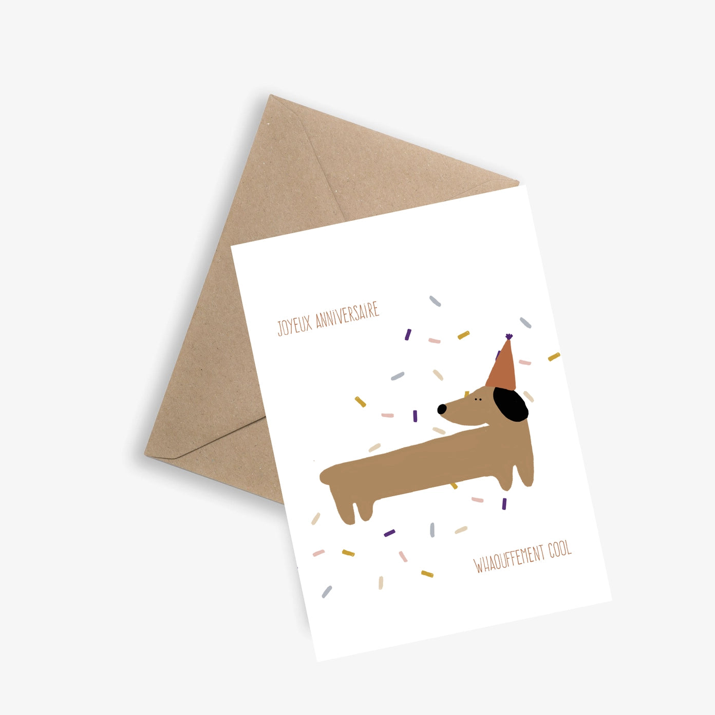 Carte et Enveloppe - Joyeux anniversaire, wahouffement cool