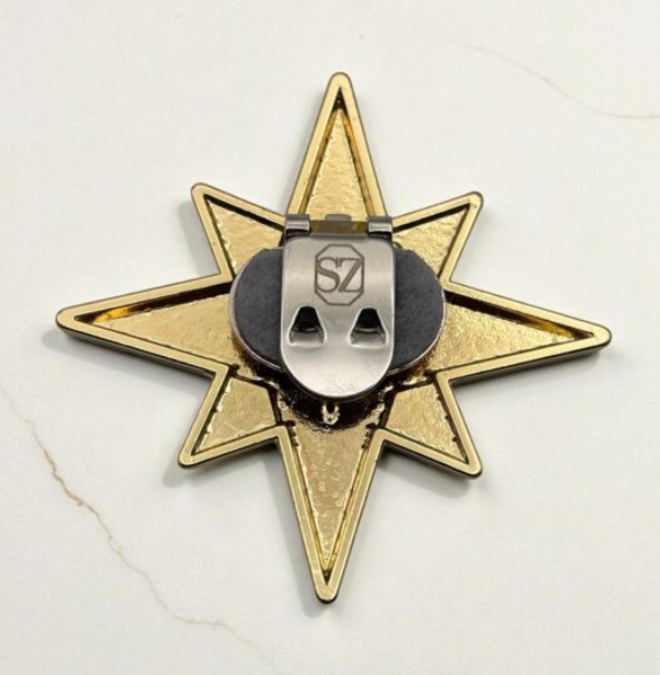 CLIP COMETE PAILLETE ET OR