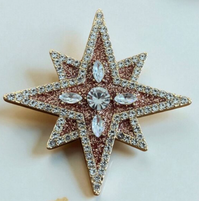 CLIP COMETE PAILLETE ET OR