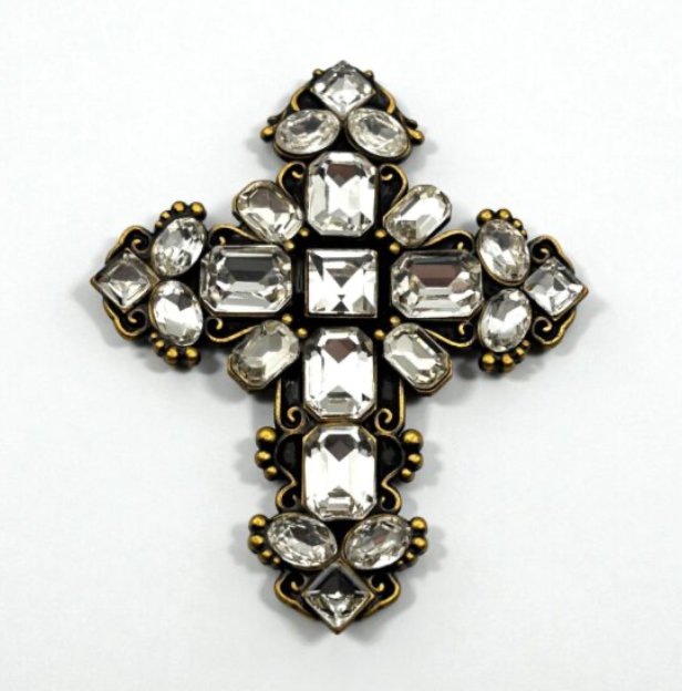 CLIP CROIX VERSAILLE GLACE