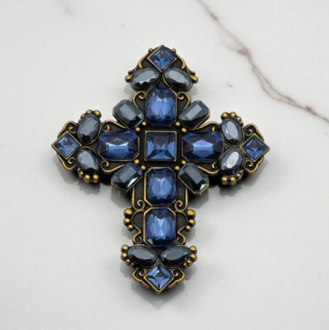 CLIP CROIX VERSAILLE MINUIT