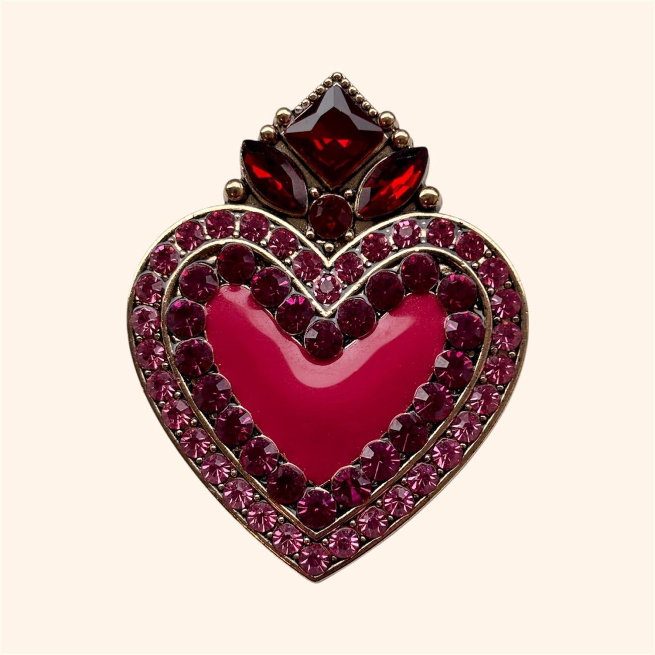 CLIP COEUR SACRE CUPIDON