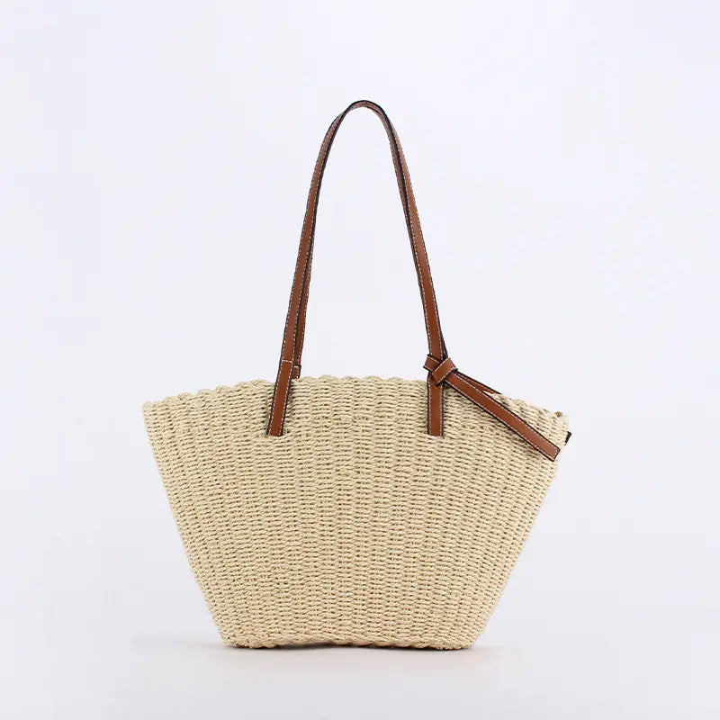 Sac cabas tissé - Beige