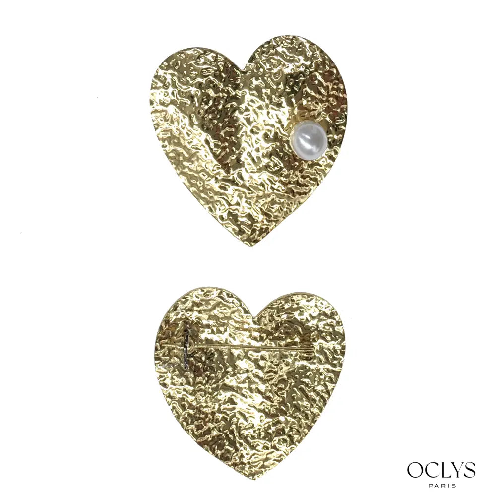 Broche - Coeur perle