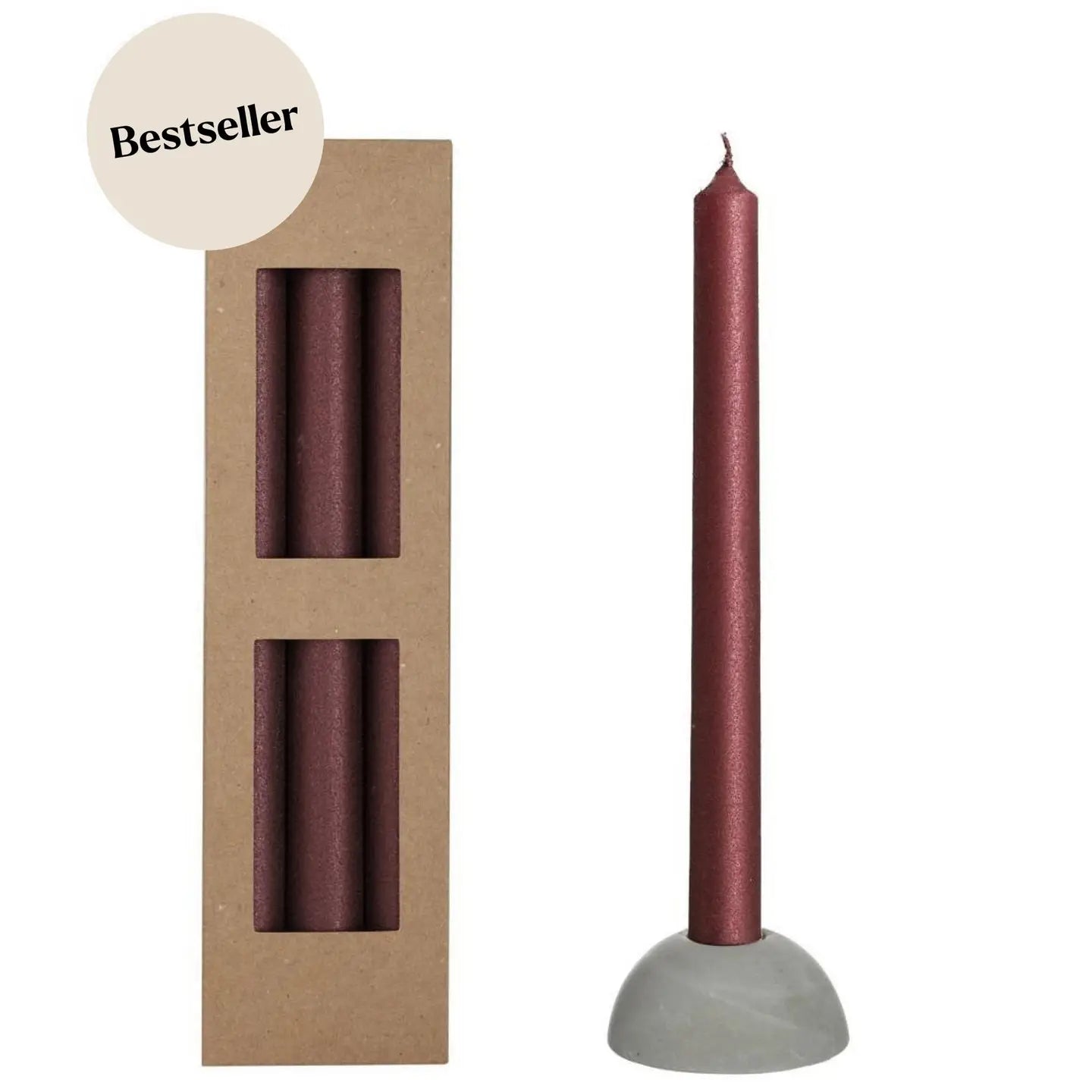 BOUGIE BURGUNDY - Lot de 3