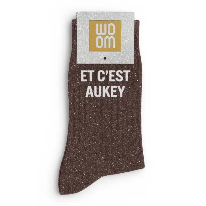 Chaussettes à paillettes - Et c'est Aukey Moka