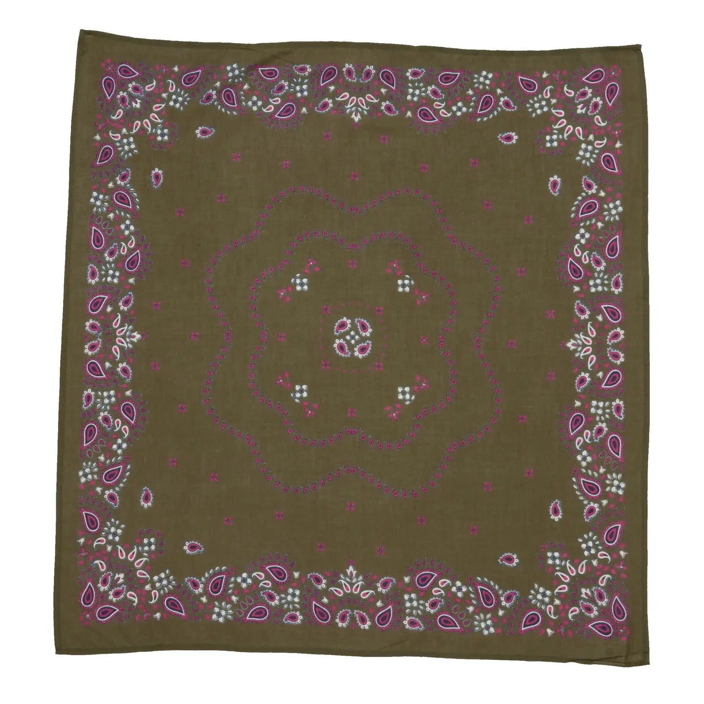 Petit Foulard Indien - Kaki
