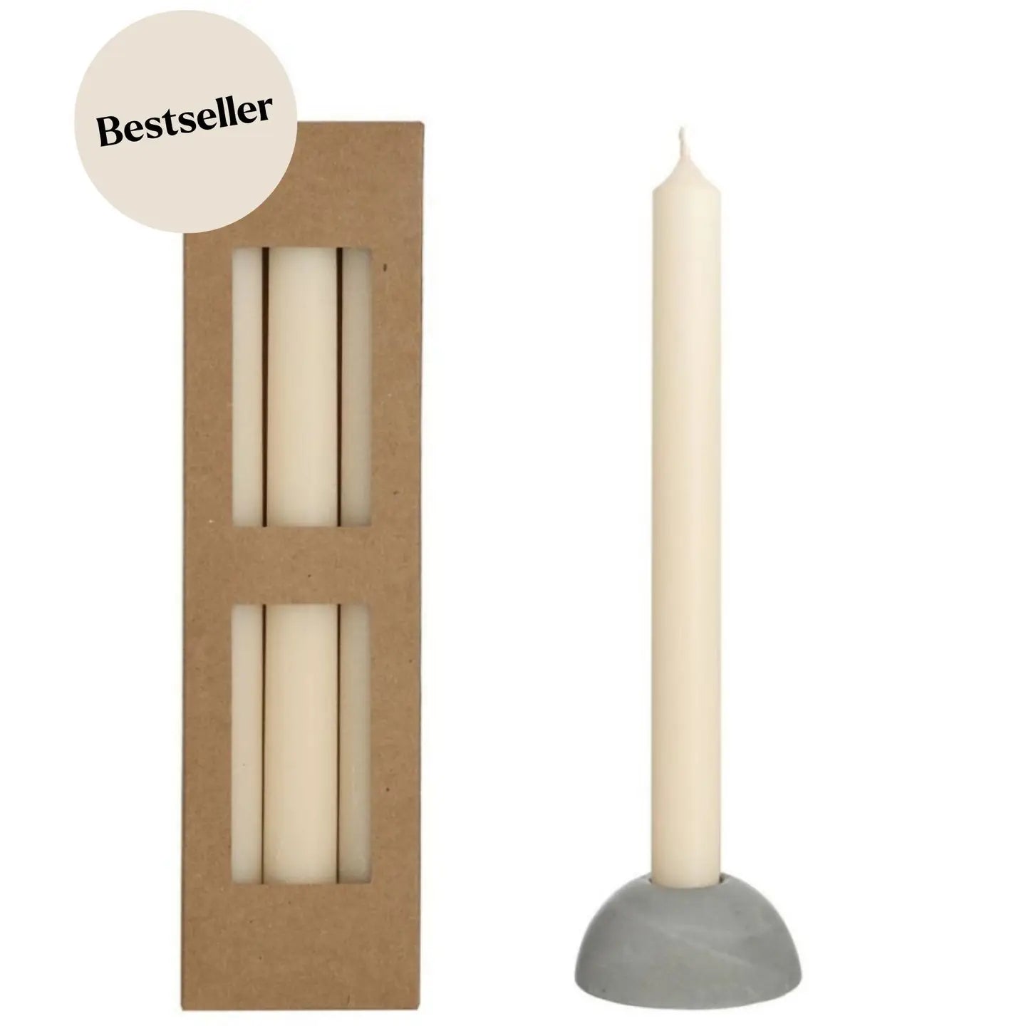 BOUGIE CREME - Lot de 3
