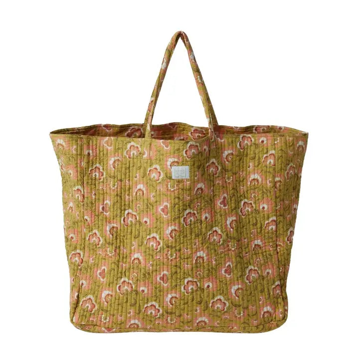 Sac Shopper - Poppies Olive