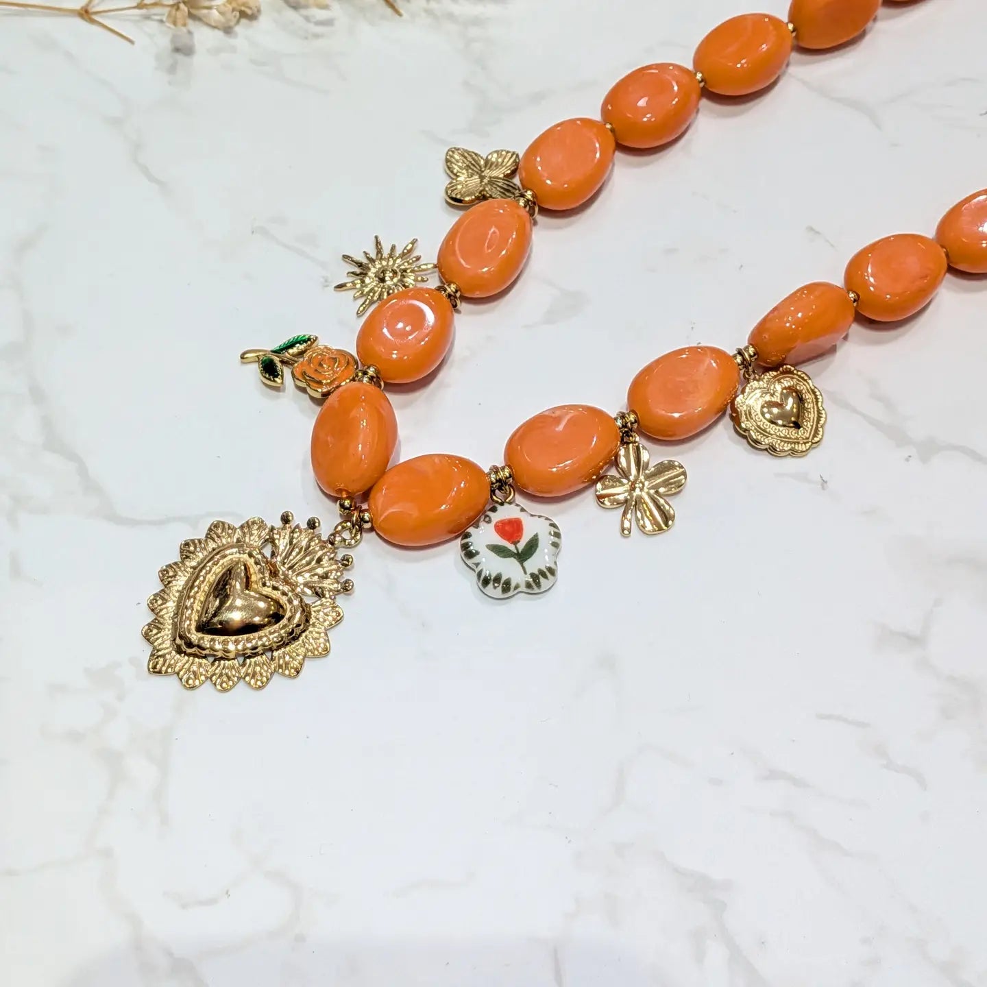 Collier - Perles et pampilles doré