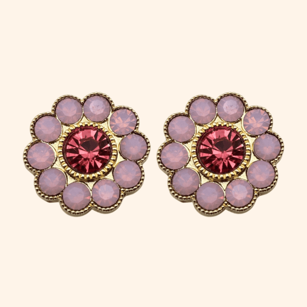 Bijou de bouton - Fleur de fraisier Rose