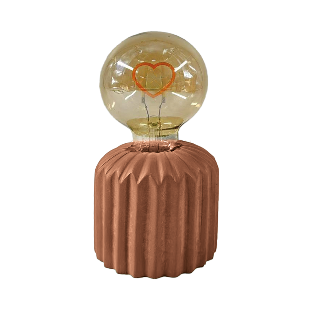 LAMPE DECORATIVE - Coeur Marron