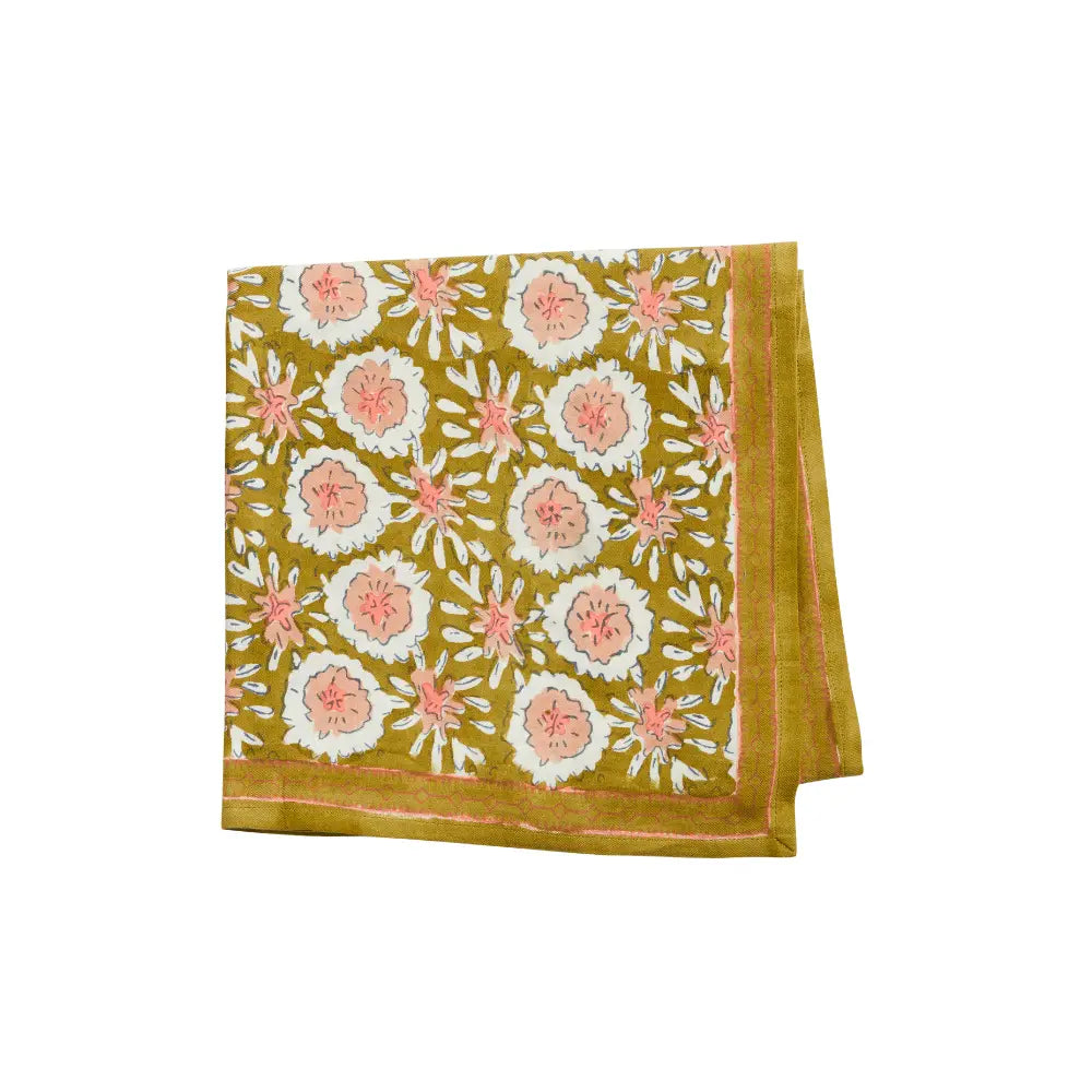 FOULARD INDIEN MARGOTTE OLIVE