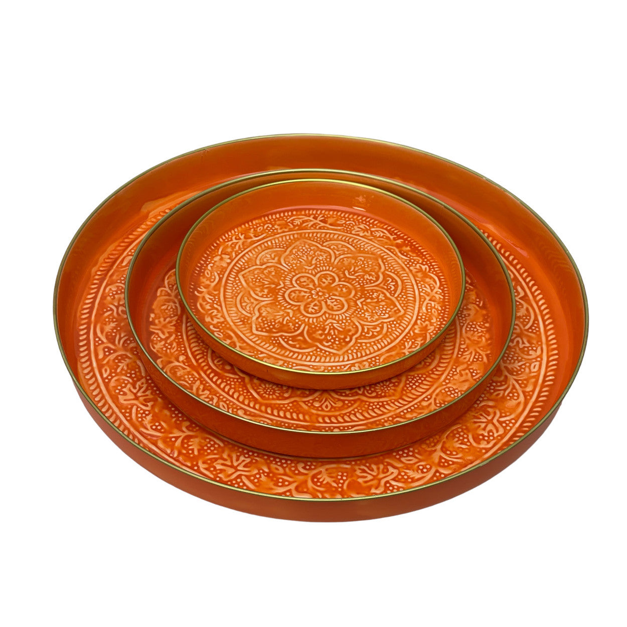 PLATEAU BERBERE 45CM ORANGE