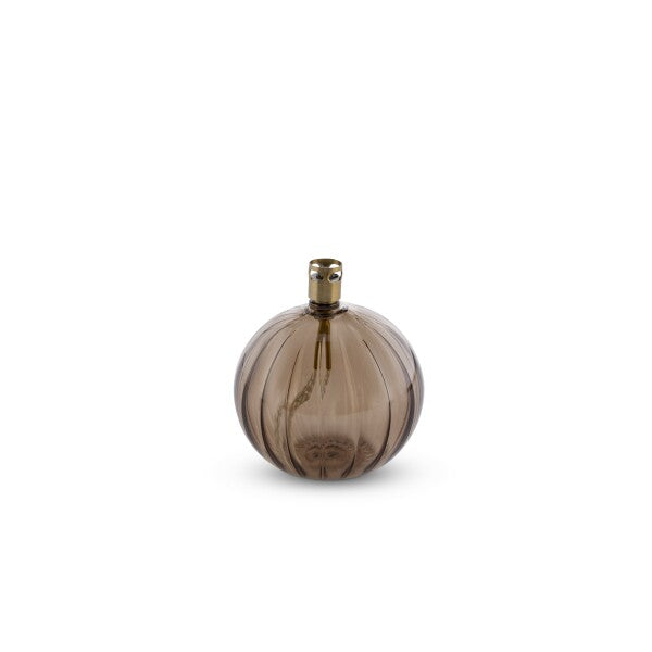 LAMPE A HUILE - Boule Strié Champagne S