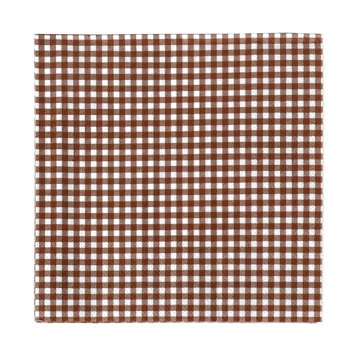 SERVIETTE PAPIER VICHY BRUN X20