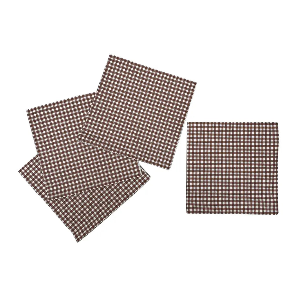 SERVIETTE PAPIER VICHY BRUN X20